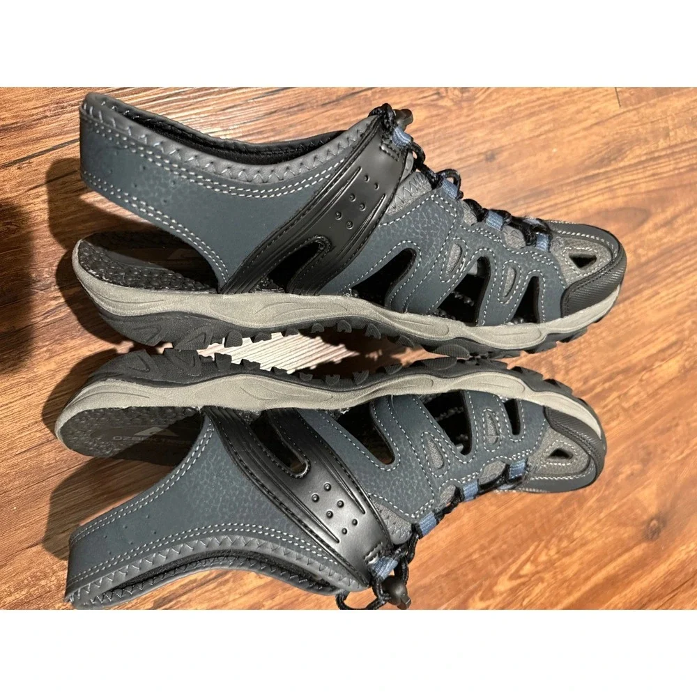 Ozark Trail Mens Fisherman‎ Sandals Blue Gray Water Sport Outdoor Size 10 Hiking